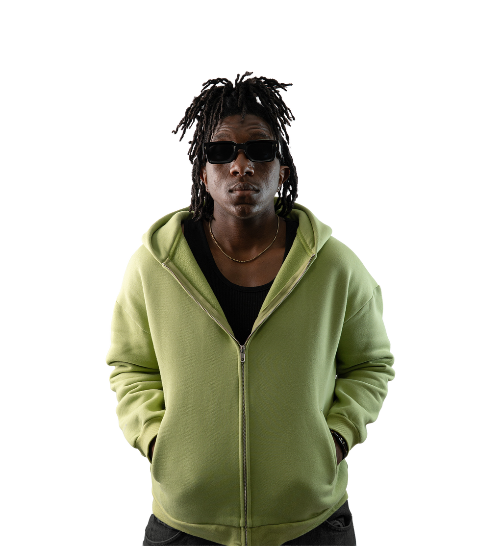 Celestial Zipped Hoodie Matcha